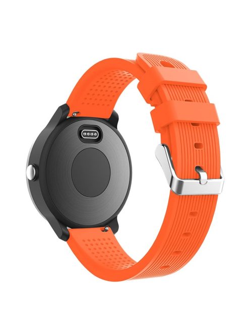 20mm Stripes Texture Silicone Watchband for Garmin Vivoactive 3 Adjustable Watch Strap Replacement - Orange