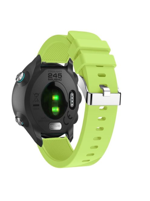 20mm Twill Skin Silicone Watch Band for Garmin Forerunner 645/245/245M - Green