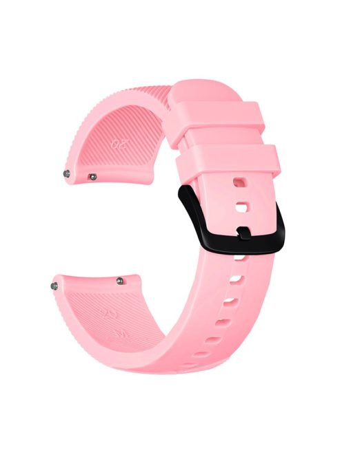 20mm Twill Texture Silicone Smart Watch Strap for GarminMove Luxe/Move Style/Move 3/Move Venu - Pink