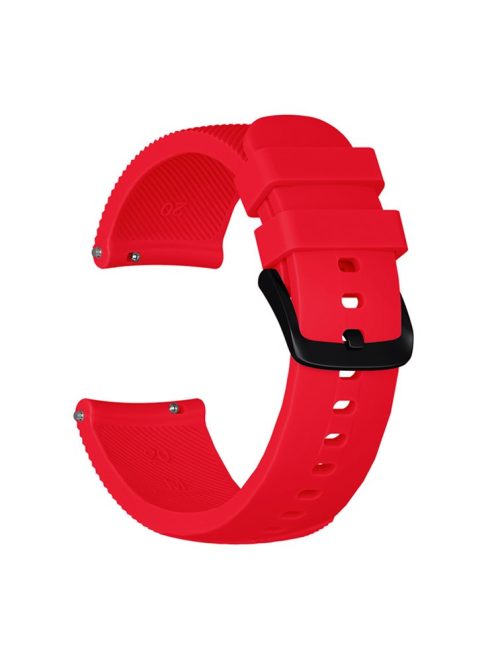 20mm Twill Texture Silicone Smart Watch Strap for GarminMove Luxe/Move Style/Move 3/Move Venu - Red