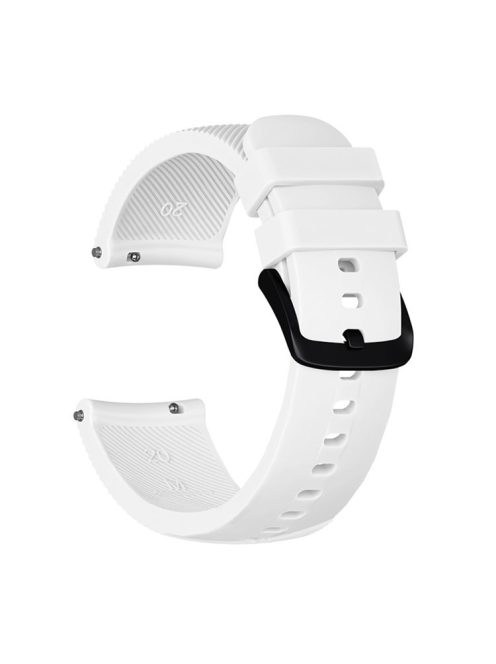 20mm Twill Texture Silicone Smart Watch Strap for GarminMove Luxe/Move Style/Move 3/Move Venu - White