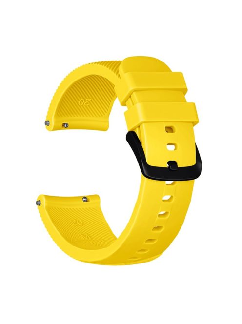 20mm Twill Texture Silicone Smart Watch Strap for GarminMove Luxe/Move Style/Move 3/Move Venu - Yellow