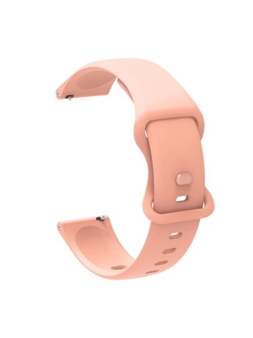 20mm Universal Silicone Watchband Strap Replacement for Samsung Galaxy Watch Active/Active2 40mm/Watch 42mm/Huami Amazfit GTR (42mm)/Garmin vivoactive 3/Huawei Watch GT2 (42mm) - Coral