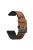 22MM PU Leather Surface+Silicone Smart Watch Band Strap for Garmin Watch - Brown