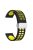 22mm Silicone Watch Strap for Garmin Forerunner 265 / Honor Watch GS 3i , Dual-color Magnetic Band with Silver Folding Buckle - Black+Yellow