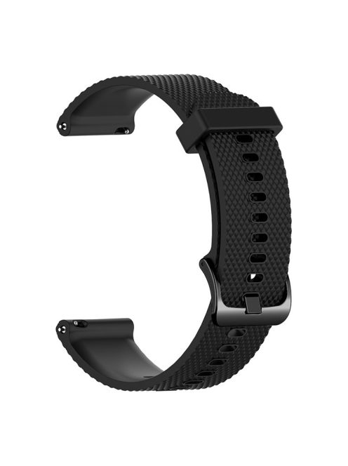 22mm Textured Soft Silicone Strap Watch Band Replacement for Garmin Vivoactive 4 - Black