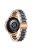 22mm Three Beads Wristband Strap Stainless Steel Fashion Sleek Resin Bracelet for Huawei Watch 3 / 3 Pro / Samsung Galaxy Watch 3 45mm / 46mm / Garmin Venu 2 - Rose Gold/Ink Wash