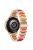 22mm Three Beads Wristband Strap Stainless Steel Fashion Sleek Resin Bracelet for Huawei Watch 3 / 3 Pro / Samsung Galaxy Watch 3 45mm / 46mm / Garmin Venu 2 - Rose Gold/Rainbow