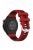 22mm Watch Band for Garmin Forerunner 265 / Honor Watch GS 3i , Silicone Cross Stripe Dual-color Strap Replacement - Red+Black