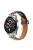 22mm Watch Strap for Samsung Galaxy Watch3 45mm / Garmin Venu 3 Stainless Steel Folding Buckle Leather Band - Yellow / Black Buckle