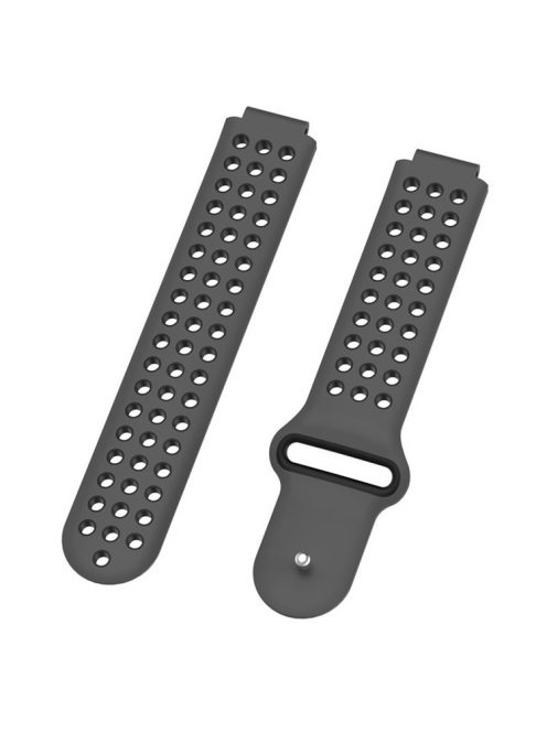 26mm Dual-colors Silicone Watch Strap Band for Garmin Forerunner 735XT/220/230/235/620/630 - All Black