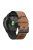 26MM PU Leather Surface+Silicone Smart Watch Band Strap for Garmin Watch - Brown