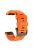 26mm Silicone Band for Garmin Tactix 7 Pro / Fenix 7X / 6X Pro / 5X Plus , Horizontal Stripes Black Buckle Watch Strap - Orange