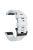 26mm Silicone Band for Garmin Tactix 7 Pro / Fenix 7X / 6X Pro / 5X Plus , Horizontal Stripes Black Buckle Watch Strap - White