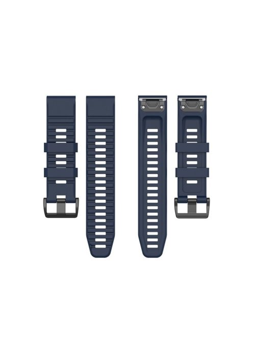 26mm Silicone Sport Watchband with Black Buckle for Garmin Fenix 6X Pro - Dark Blue