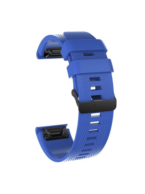 26mm Silicone Watch Band for Garmin Fenix 5X/5X Plus/Fenix 3/3 HR Adjustable Wrist Strap with Black Buckle - Blue