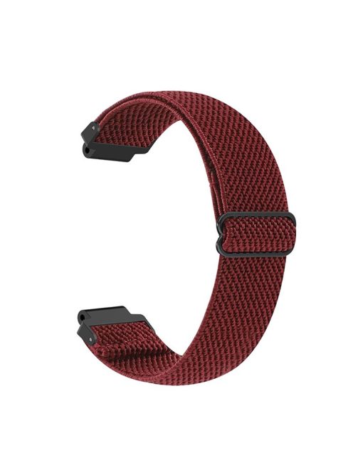 Adjustable Elastic Nylon Smart Watch Replacement Strap Watchband with Screwdrivers for Garmin Forerunner 735xt/220/230/235/620/630 - Red