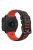 Bi-color Soft Silicone Watchband Replacement Bracelet Strap for Garmin Instinct / Instinct Esports - Black / Red