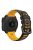 Bi-color Soft Silicone Watchband Replacement Bracelet Strap for Garmin Instinct / Instinct Esports - Black / Yellow