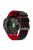 Diamond Texture Watch Band for Garmin Tactix 7 Pro / Fenix 7X / 6X Pro / 5X Plus , 26mm Dual-color Silicone Sport Strap - Black+Red