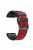 Diamond Texture Watch Band for Garmin Tactix 7 Pro / Fenix 7X / 6X Pro / 5X Plus , 26mm Dual-color Silicone Sport Strap - Red+Black