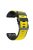 Diamond Texture Watch Band for Garmin Tactix 7 Pro / Fenix 7X / 6X Pro / 5X Plus , 26mm Dual-color Silicone Sport Strap - Yellow+Black