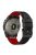 Dot Texture Silicone Band for Garmin Tactix 7 Pro  /  Fenix 7X  /  6X Pro  /  5X Plus , 26mm Dual-color Watch Strap - Black+Red