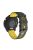 Dual Color 22mm Width Silicone Watch Band Replacement Quick Release Rubber Strap for Garmin Vivoactive 4 / Venu 2 / Huawei Watch 3 - Black/Yellow