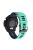 Dual Color 22mm Width Silicone Watch Band Replacement Quick Release Rubber Strap for Garmin Vivoactive 4 / Venu 2 / Huawei Watch 3 - Green/Blue