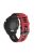 Dual Color 22mm Width Silicone Watch Band Replacement Quick Release Rubber Strap for Garmin Vivoactive 4 / Venu 2 / Huawei Watch 3 - Red/Black