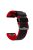 Dual-color Watch Band for Garmin Fenix 7 / Forerunner 965 / 955 / 945 / 935 , Diamond Texture Silicone Replacement Strap - Black+Red