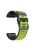 Dual-color Watch Band for Garmin Fenix 7 / Forerunner 965 / 955 / 945 / 935 , Diamond Texture Silicone Replacement Strap - Lime+Black