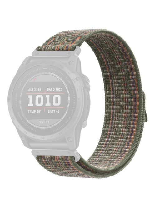 For  Garmin Fenix 7 / Forerunner 965 / 955 / 945 / 935 Wrist Band 22mm Nylon Watch Strap - Army Green