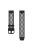 For Coros Pace 2 / Garmin vivoactive 5 / GarminActive 5 / Venu Sq 2 Dual Color Watch Strap 20mm Silicone Watchband - Black / Grey