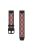 For Coros Pace 2 / Garmin vivoactive 5 / GarminActive 5 / Venu Sq 2 Dual Color Watch Strap 20mm Silicone Watchband - Black / Red