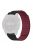 For Coros Vertix 2 / Garmin Fenix 7X / 6X / 5X Silicone Watch Band Magnetic Strap Replacement with 26mm PC Connector - Black+Wine Red