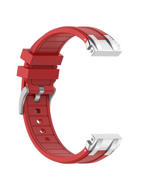 For Garmin / Samsung 20mm Universal Smartwatch Strap Silicone Replacement Wrist Band - Red