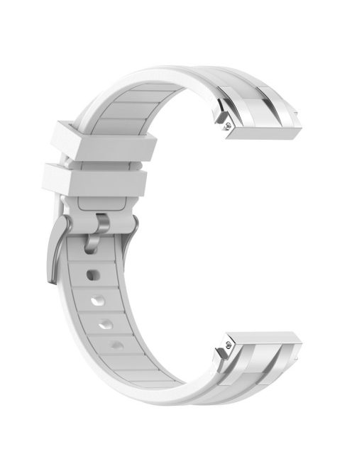 For Garmin / Samsung 20mm Universal Smartwatch Strap Silicone Replacement Wrist Band - White