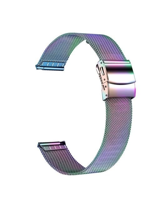 For Garmin Approach S40  /  Forerunner 158 20mm Milanese Band Electroplated Stainless Steel Watch Strap - Multi-color