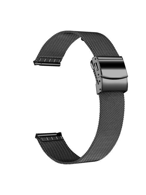 For Garmin Approach S40  /  Forerunner 158 Milanese Band Stainless Steel Watch Strap, 20mm - Black