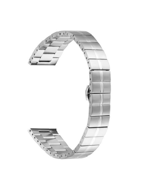 For Garmin Approach S40 / Forerunner 158 Stainless Steel Strap Line Design Replacement Wrist Band - Silver