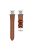 For Garmin Approach S40 / Forerunner 158 Watch Band Genuine Cow Leather Flower Decor Adjustable Strap - Brown