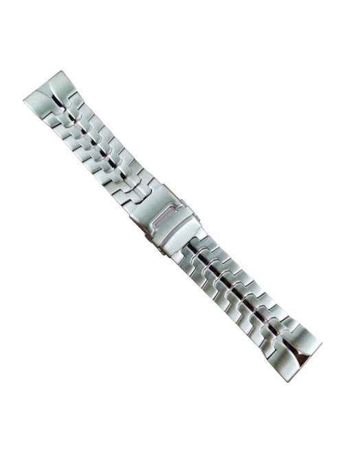 For Garmin Descent G1 / Fenix 7 / 6 Pro Metal Watch Strap 22mm Buckle Design Replacement Watch Strap - Silver