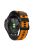 For Garmin Descent G1 / Fenix 7 / Fenix 6 Pro / Fenix 5 Plus Dual Color Silicone Wrist Strap Smart Watch Band 22mm - Orange / Black