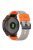 For Garmin Descent G1 / Forerunner 935 / Forerunner 945 Textured Silicone Wrist Watch Band Dual-Color Replacement Strap - Grey  /  Orange