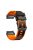 For Garmin Descent G1 / Instinct 2 Watch Strap Replacement Quick Release Dual-color Silicone Watch Band  - Black  /  Orange