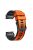 For Garmin Descent G1 / Instinct 2 Watch Strap Replacement Quick Release Dual-color Silicone Watch Band  - Orange  /  Black