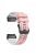 For Garmin Descent G1 / Instinct 2 Watch Strap Replacement Quick Release Dual-color Silicone Watch Band  - Pink  /  White