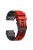 For Garmin Descent G1 / Instinct 2 Watch Strap Replacement Quick Release Dual-color Silicone Watch Band  - Red  /  Black