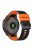 For Garmin Enduro / Tactix Delta / Tactix 7 Pro Dual Colors Replacement Wrist Band 26mm Textured Silicone Watch Strap - Black  /  Orange